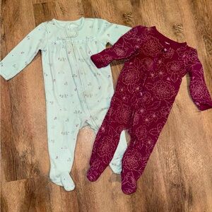 Baby Girl Footed Onesie Bundle
